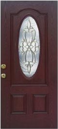 Feldco oval glass mahogany heritage entry door