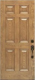 Feldco light oak multi panel heritage entry door