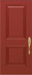 Feldco mountain berry red heritage entry door