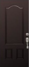 Feldco coal black signet entry door