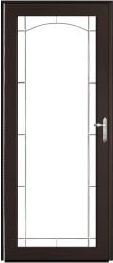 Feldco rustic bronze decorator storm door