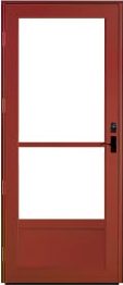 Feldco mountain berry red deluxe storm door