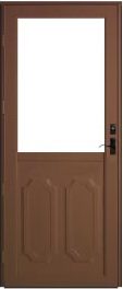 Feldco provincial brown deluxe storm door