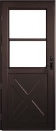 Feldco rustic bronze with screen deluxe storm door