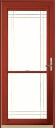 Feldco berry red spectrum storm door